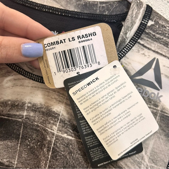 Reebok Combat LS RASHG Speedwick Women's Top NWT - Picture 3 of 7